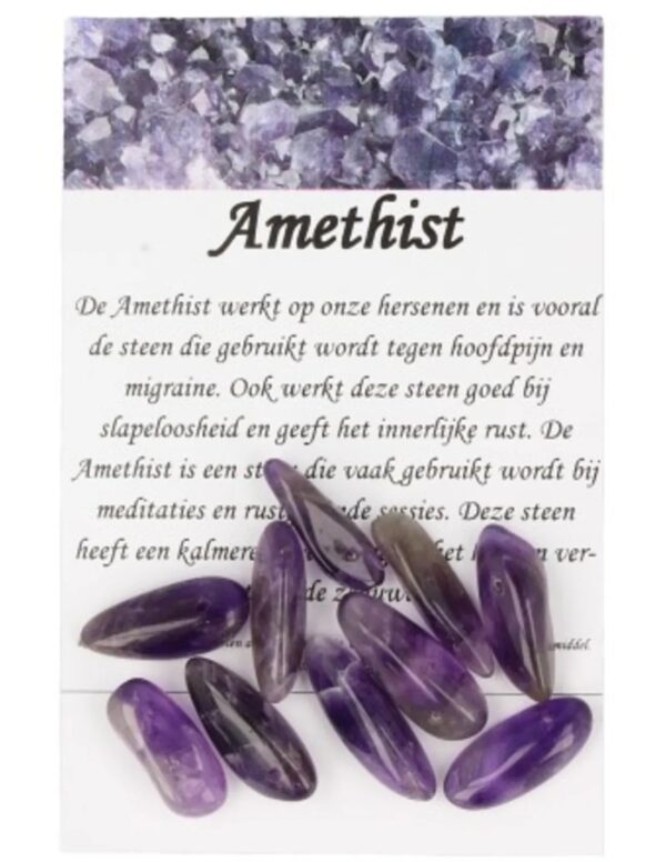 Amethist kralen longdrop - 10 st. - Image 6