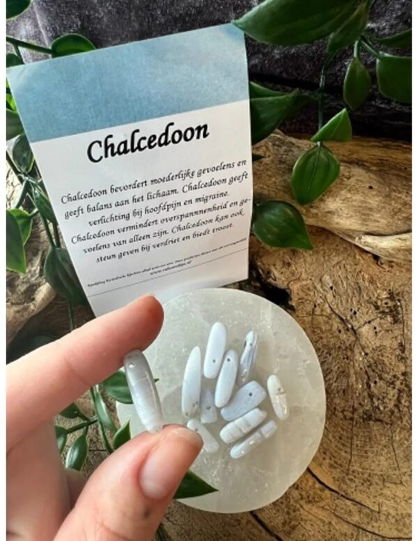 Chalcedoon kralen longdrop - 11 st. - Image 2