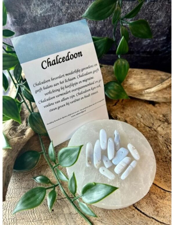 Chalcedoon kralen longdrop - 11 st. - Image 4