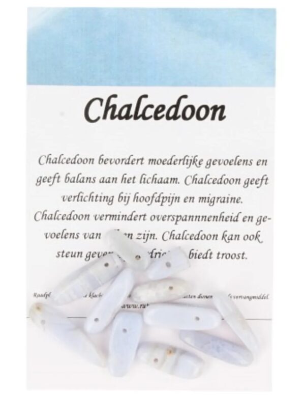 Chalcedoon kralen longdrop - 11 st. - Image 5