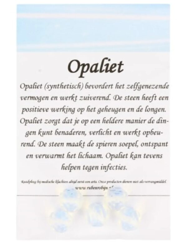 Kralen Opaliet facet 10 mm - 5 st. (synth) - Image 3