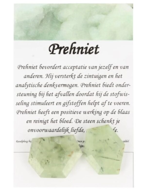 Prehniet / Toermalijn kralen schijven - 2 st. - Image 5