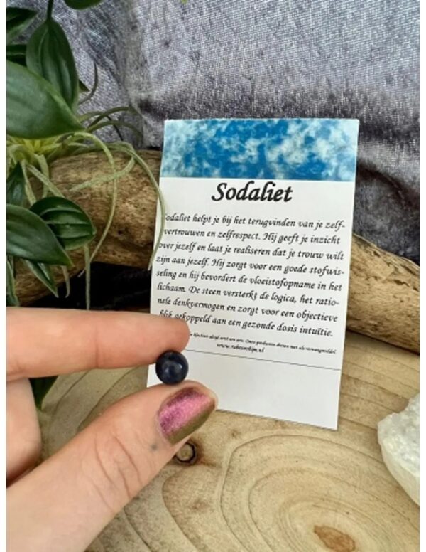 Sodaliet kralen 8 mm - 11 st. - Image 4