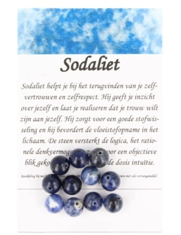 Sodaliet kralen 8 mm - 11 st. - Image 5
