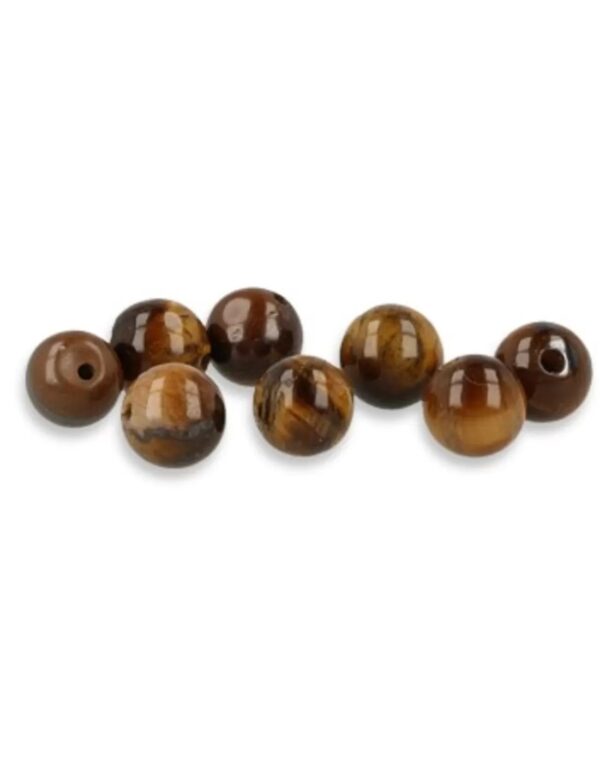 Tijgeroog kralen 8 mm - 8 st.