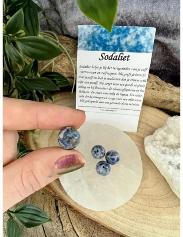Sodaliet kralen 12 mm - 4 st. - Image 2