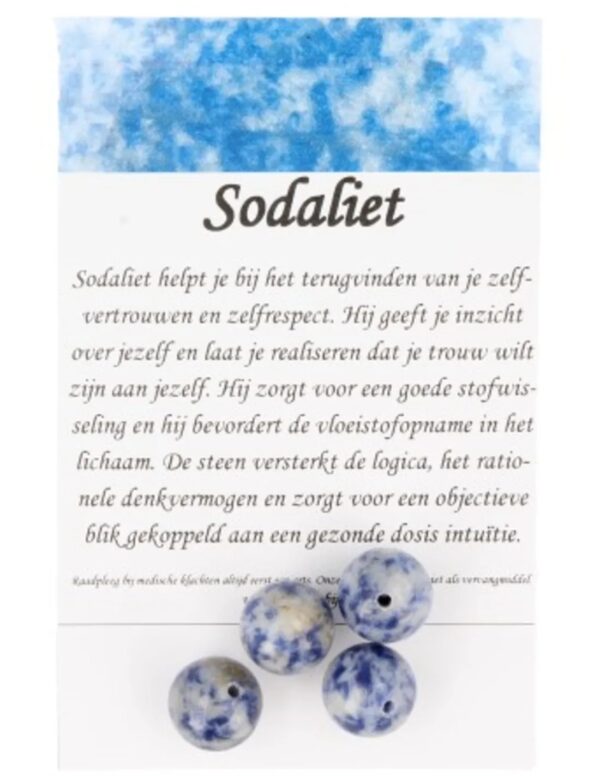 Sodaliet kralen 12 mm - 4 st. - Image 5