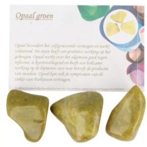 Opaal groen 100 gr. trommelstenen (mt3)