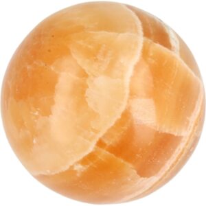 Calciet honing edelsteenbol ca. 8,5 cm