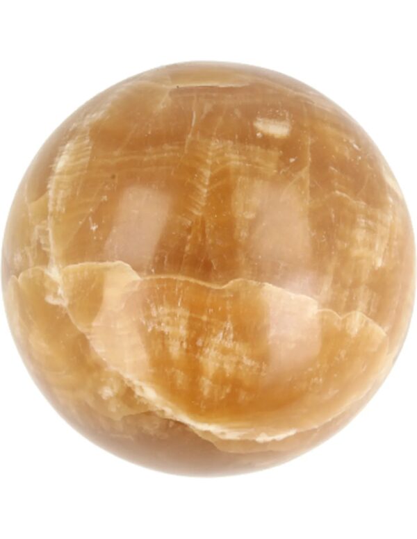 Calciet honing edelsteenbol ca. 8,5 cm - Image 3