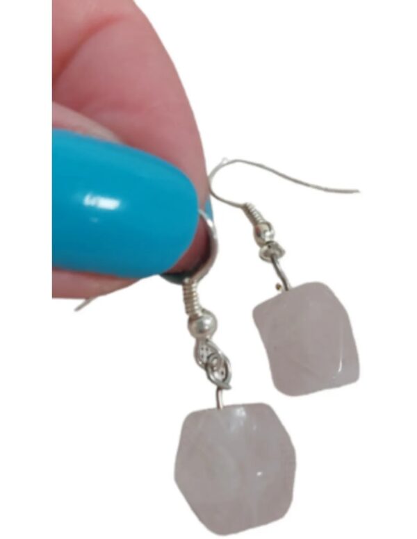 Roze kwarts oorbellen facet - Love Gems - Image 3