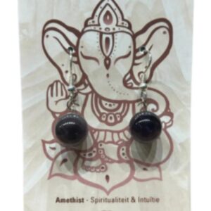 Amethist oorbellen bol 12 mm - Love Gems