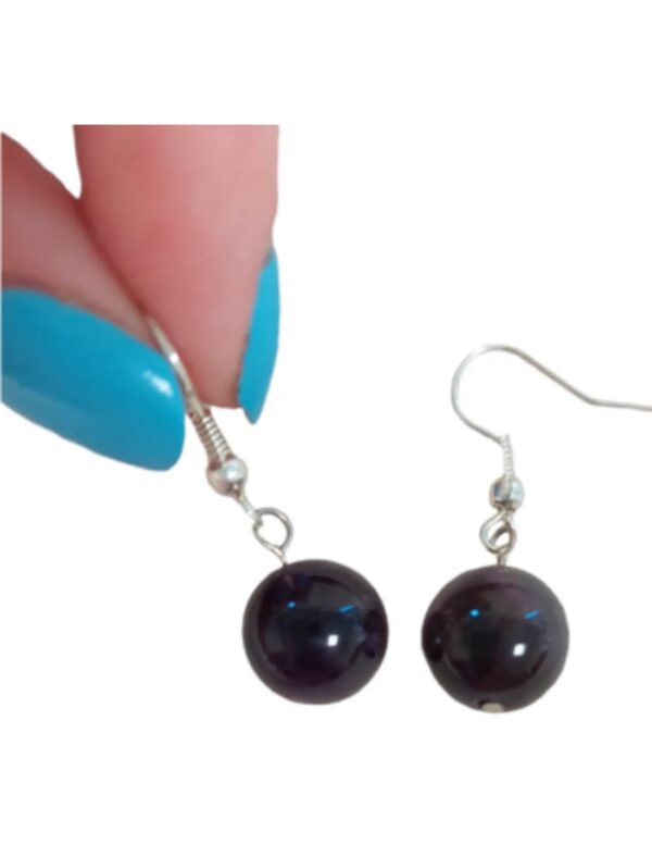 Amethist oorbellen bol 12 mm - Love Gems - Image 3