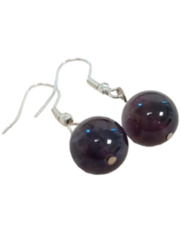 Amethist oorbellen bol 12 mm - Love Gems - Image 5