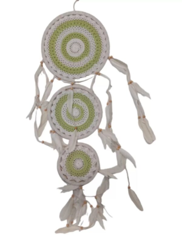Dromenvanger Wit & Groen Gehaakt 27cm