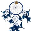 Dromenvanger - 22 cm - Blauw - alleen veren