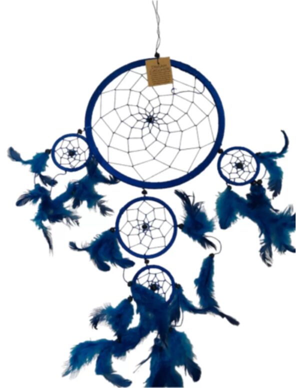 Dromenvanger - 22 cm - Blauw - alleen veren