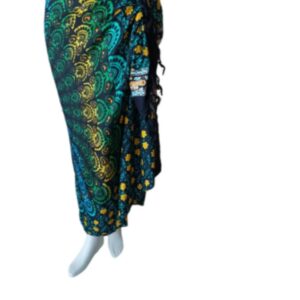 Sarong - 015 - Mandala groen/oranje van Om Namaste - Pareo Saunadoek Wikkeljurk