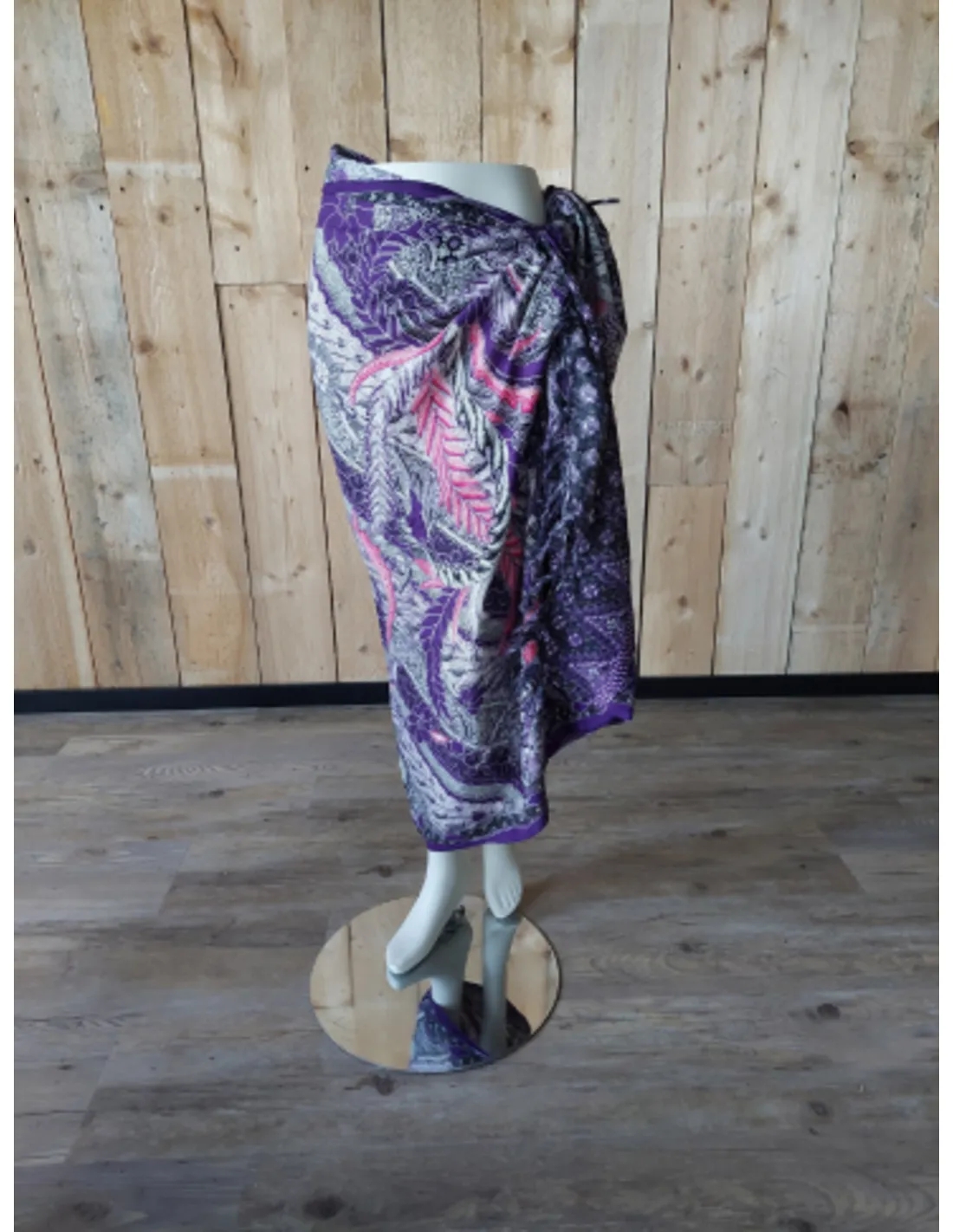 Sarong - 023 - Paarse pracht van Om Namaste - Pareo Saunadoek Wikkeljurk - Image 2