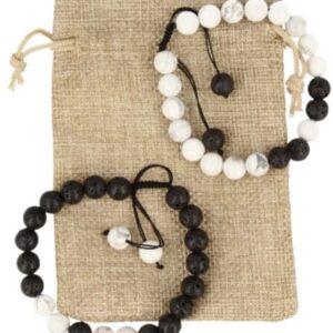 Shamballa armbanden set yin/yang in buidel