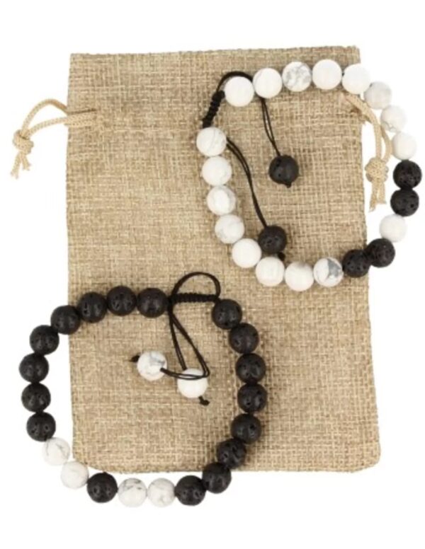 Shamballa armbanden set yin/yang in buidel