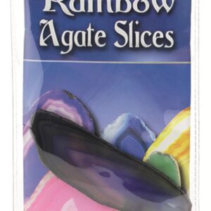 Regenboog agaatschijven displayset 1 st. paars
