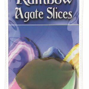 Regenboog agaatschijven displayset 1 st. groen