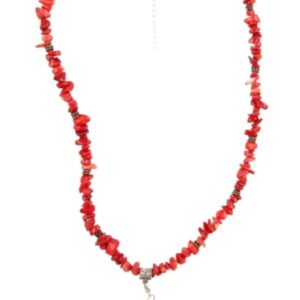 Fashion ketting Koraal donker (imitatie)