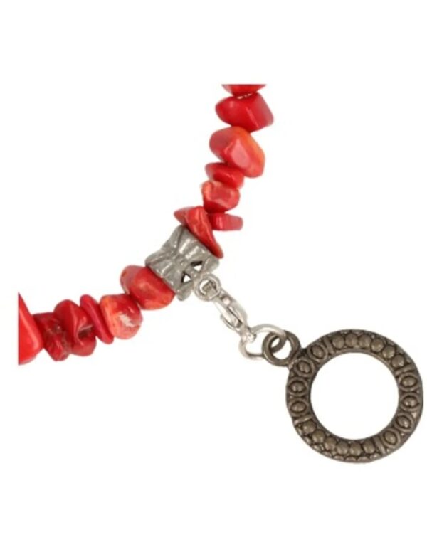 Fashion ketting Koraal donker (imitatie) - Image 3