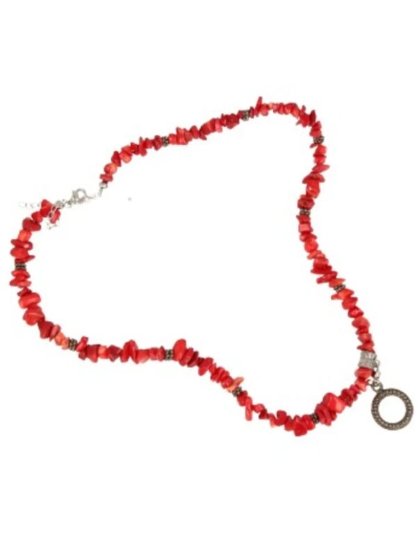 Fashion ketting Koraal donker (imitatie) - Image 5
