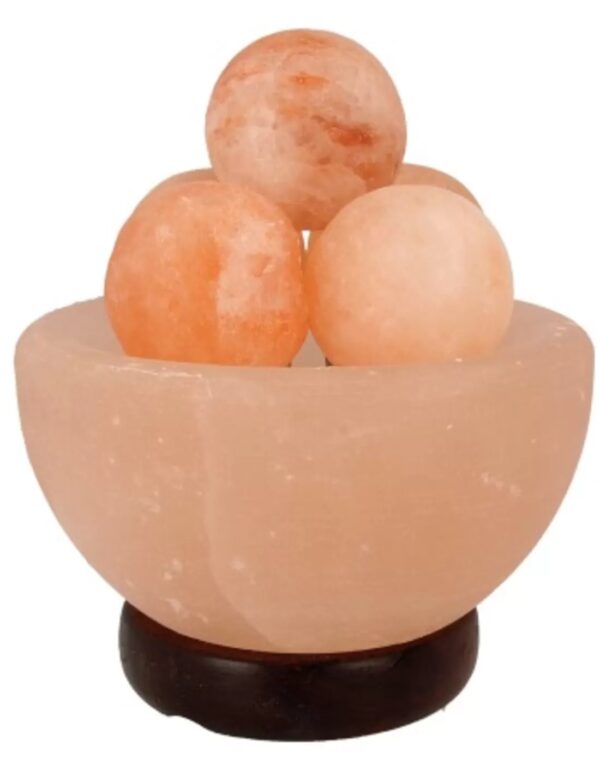 Zoutsteen lamp vuurkorf bollen incl. elektra