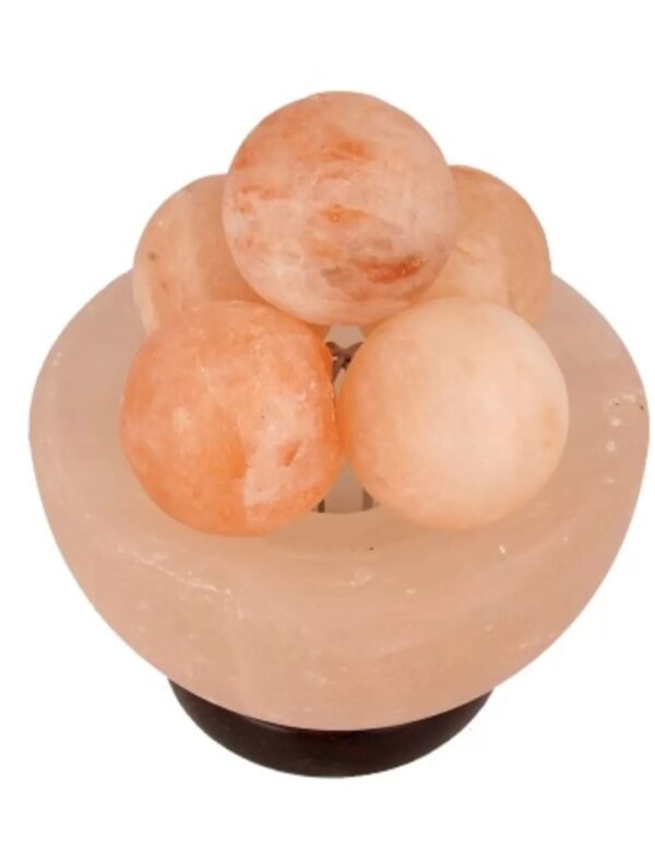 Zoutsteen lamp vuurkorf bollen incl. elektra - Image 2