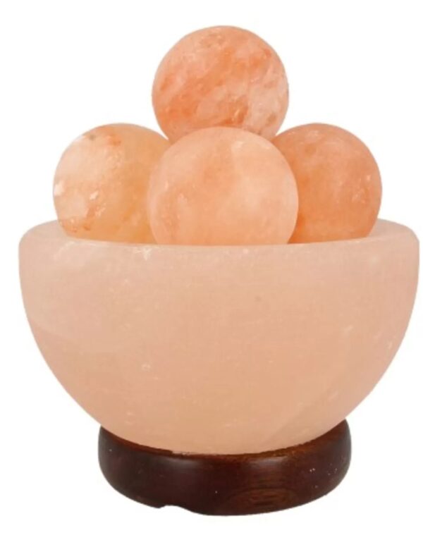 Zoutsteen lamp vuurkorf bollen incl. elektra - Image 3