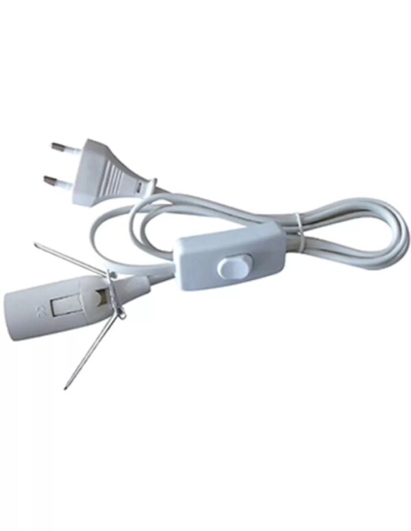 Elektrakabel met schakelaar wit