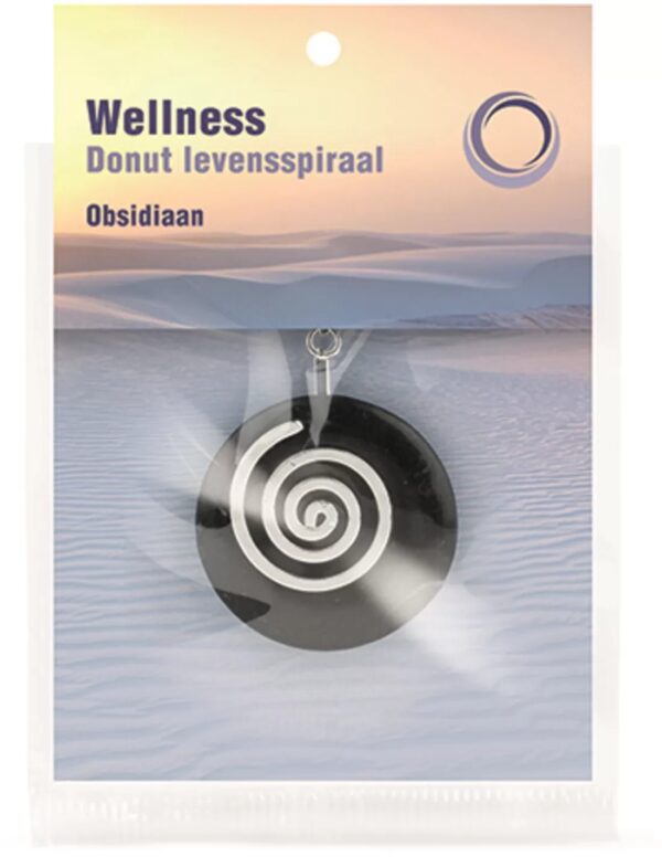 Obsidiaan zwart donut levensspiraal