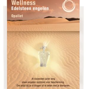 Engelen hanger + kaart Opaliet (synth)