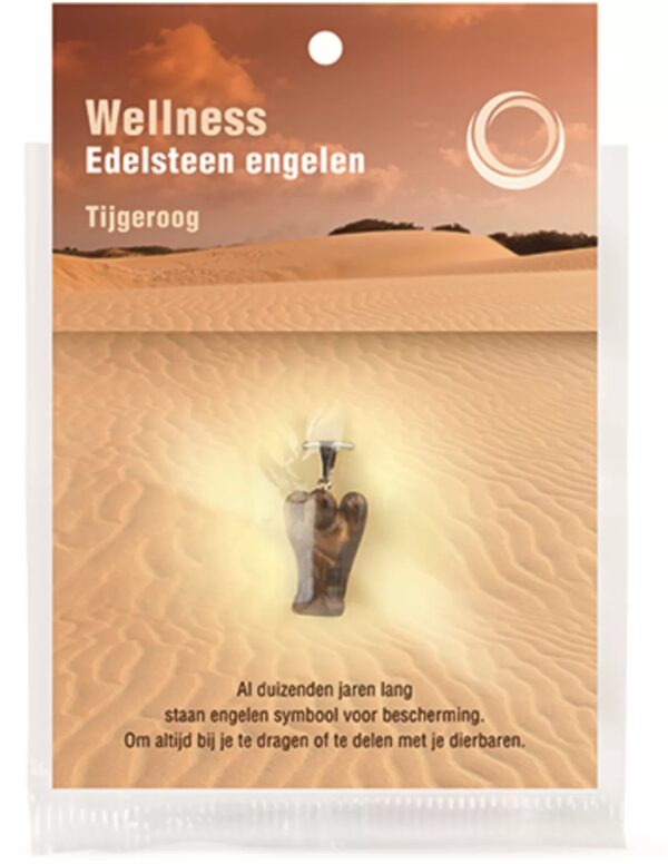 Engelen hanger + kaart Tijgeroog