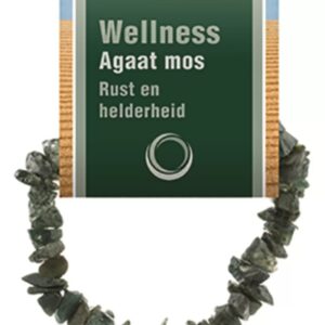 Agaat mos splitarmband + kaart