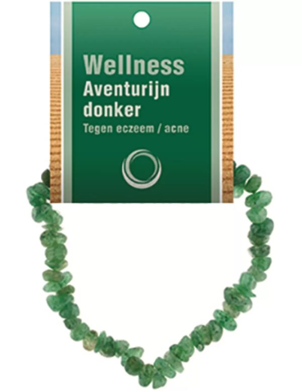 Aventurijn groen splitarmband + kaart