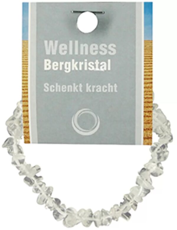 Bergkristal splitarmband + kaart