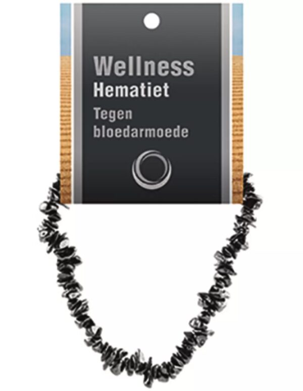 Hematiet splitarmband + kaart