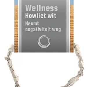 Howliet wit splitarmband + kaart