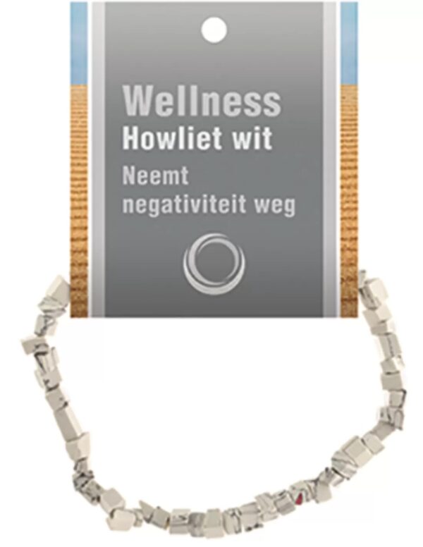 Howliet wit splitarmband + kaart