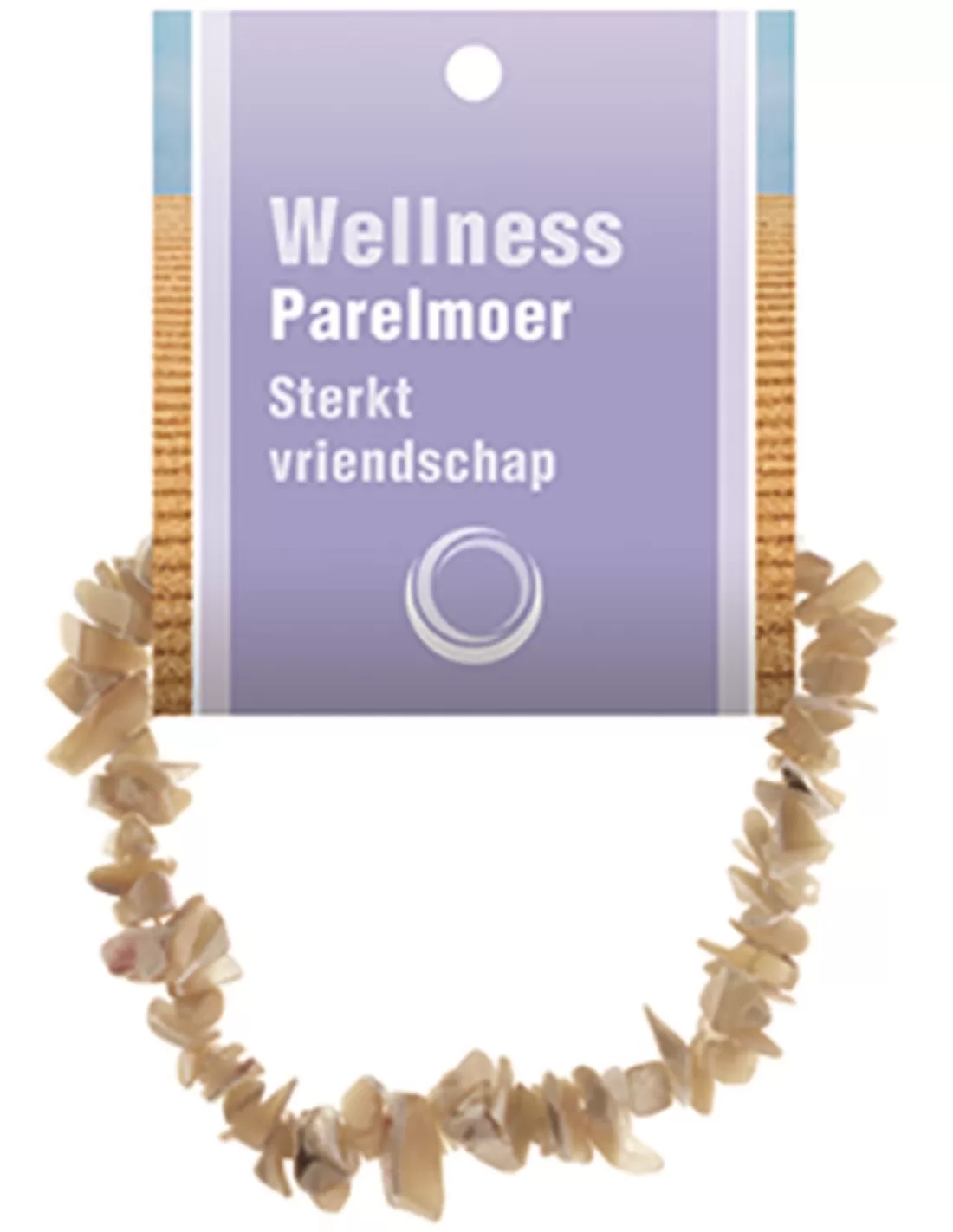 Parelmoer splitarmband + kaart
