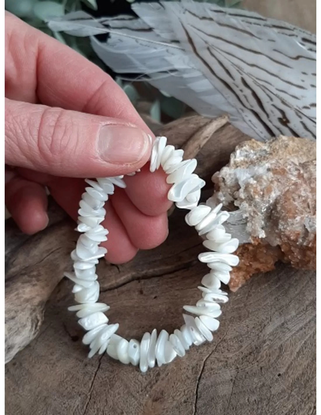 Parelmoer splitarmband + kaart - Image 2