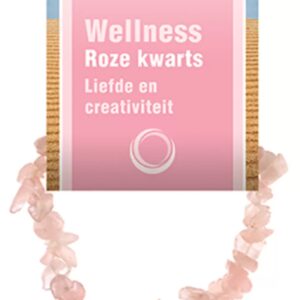 Roze kwarts splitarmband + kaart
