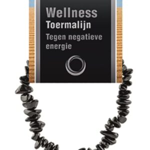 Toermalijn zwart splitarmband + kaart