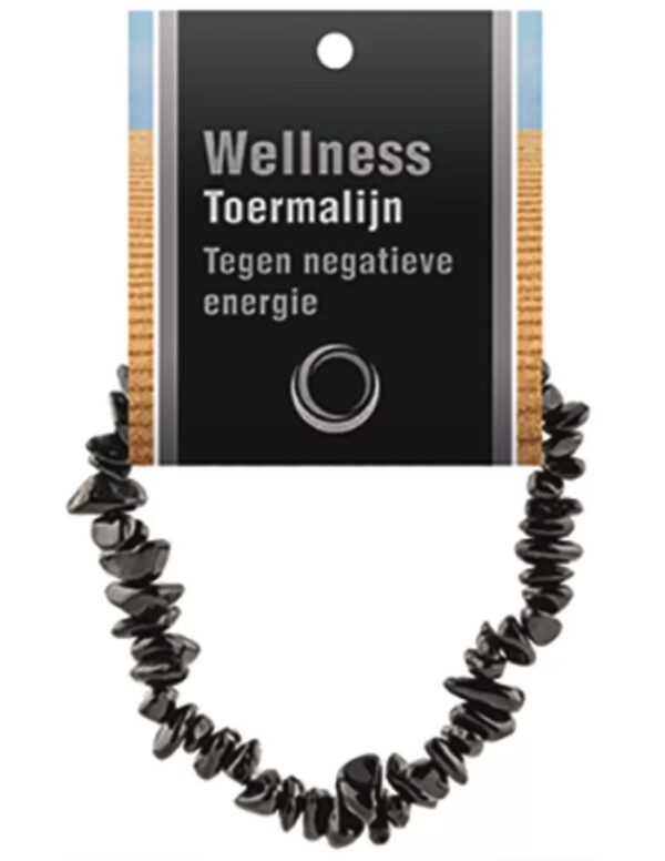 Toermalijn zwart splitarmband + kaart