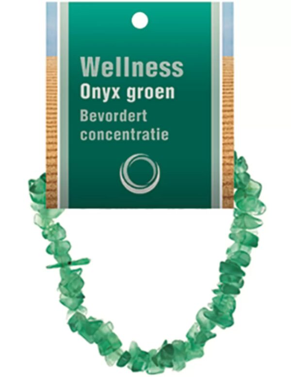 Onyx groen splitarmband + kaart