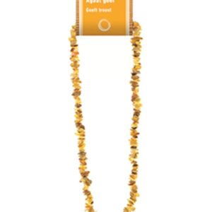 Agaat geel splitketting + kaart (gekleurd)